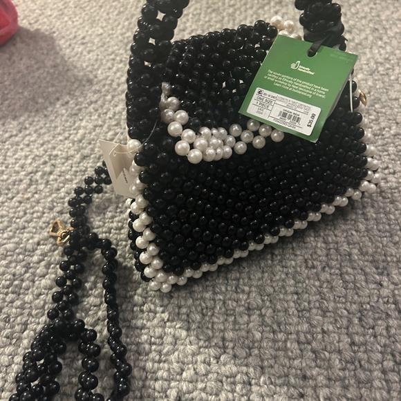 Colorblock Beaded Crossbody Bag - kate spade new york x Target, Black/White - Picture 6 of 6